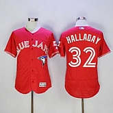 Toronto Blue Jays #32 Roy Halladay Red 2016 Flexbase Collection Canada Day Stitched Jersey,baseball caps,new era cap wholesale,wholesale hats